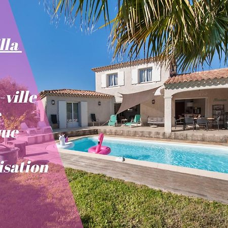Villa Deidière 6pers/piscine/pétanque/clim Saint-Cyr-sur-Mer Esterno foto