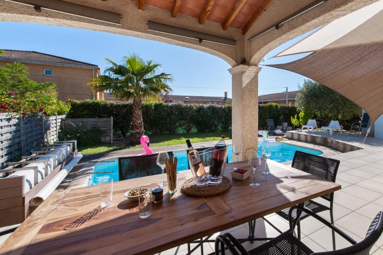 Villa Deidière 6pers/piscine/pétanque/clim Saint-Cyr-sur-Mer Esterno foto